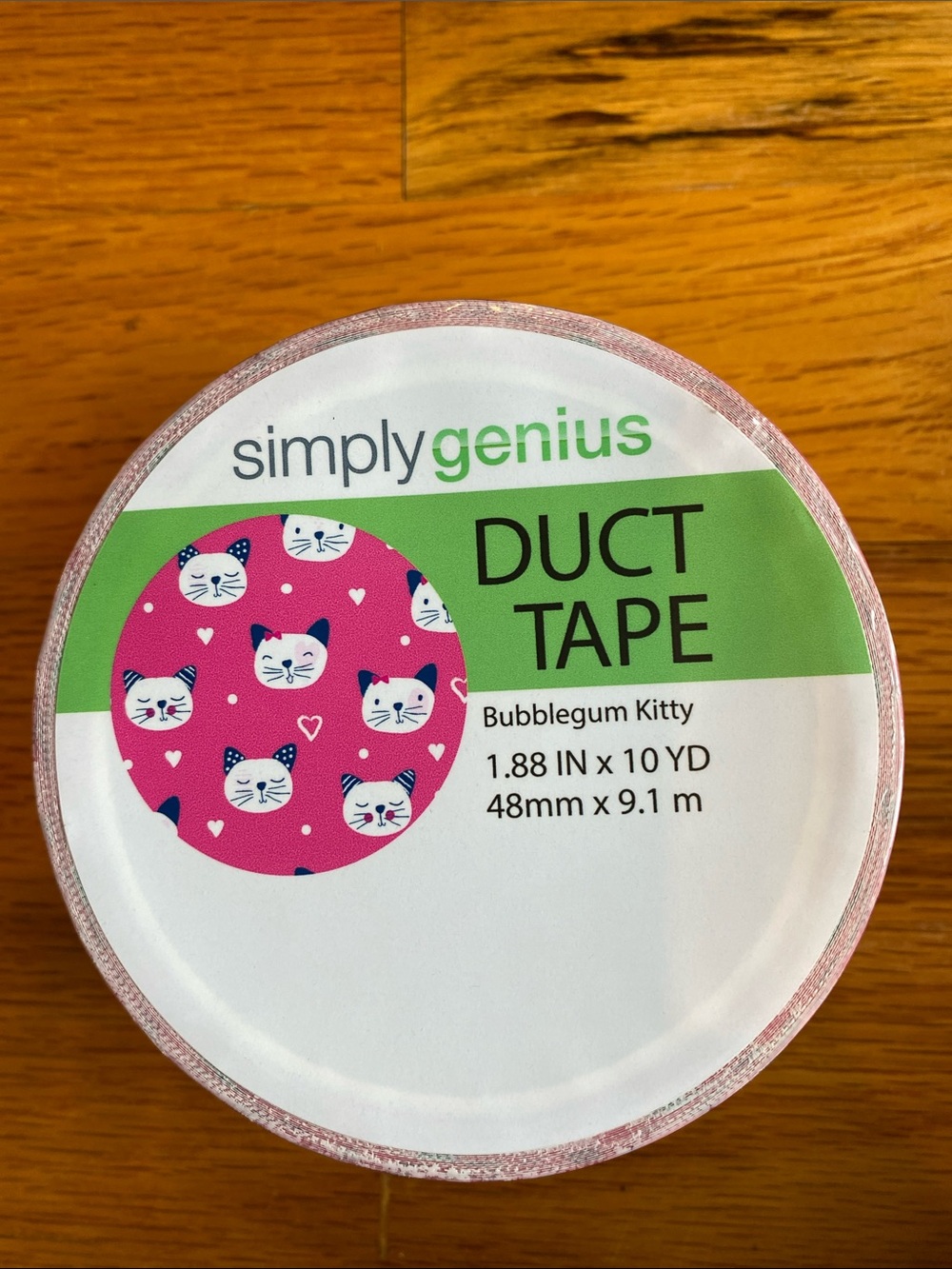Simply Genius Cat Print Duct Tape - Bubblegum Kitty